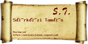 Sárközi Tamás névjegykártya